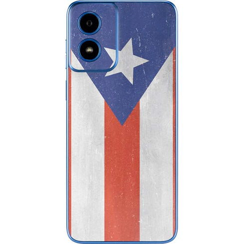 Puerto Rico Flag Distressed Moto G Play 4G (2024) Skin